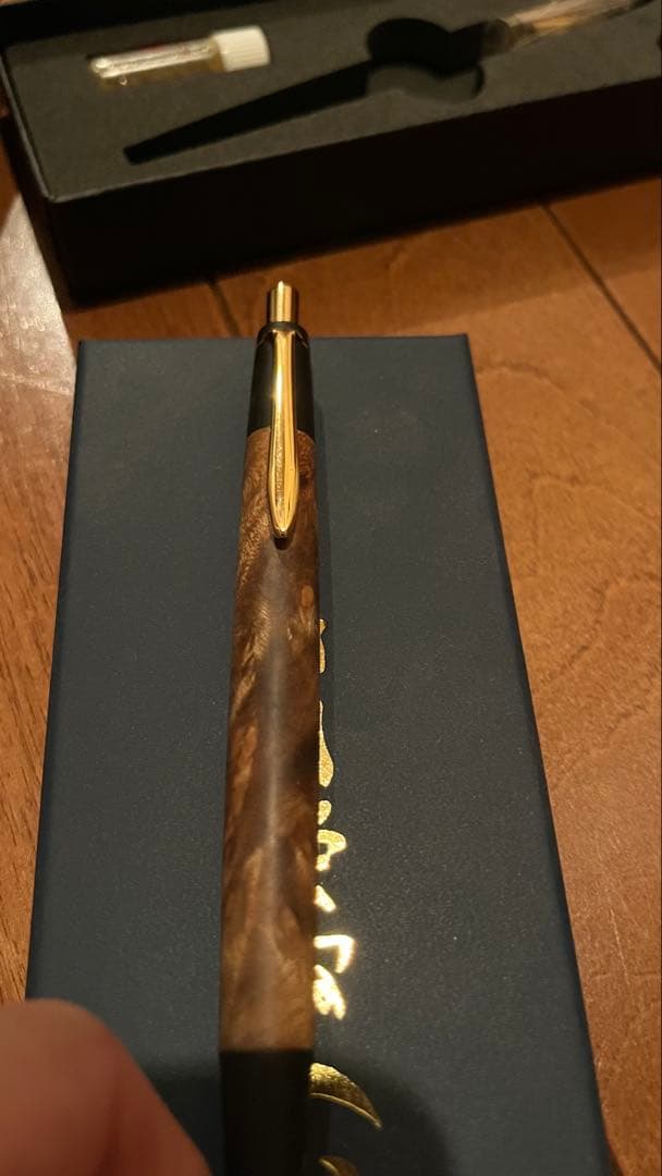 野原工芸　マーブルウッド　シャーペン　固定式口金アリ　箱付き付属品アリ