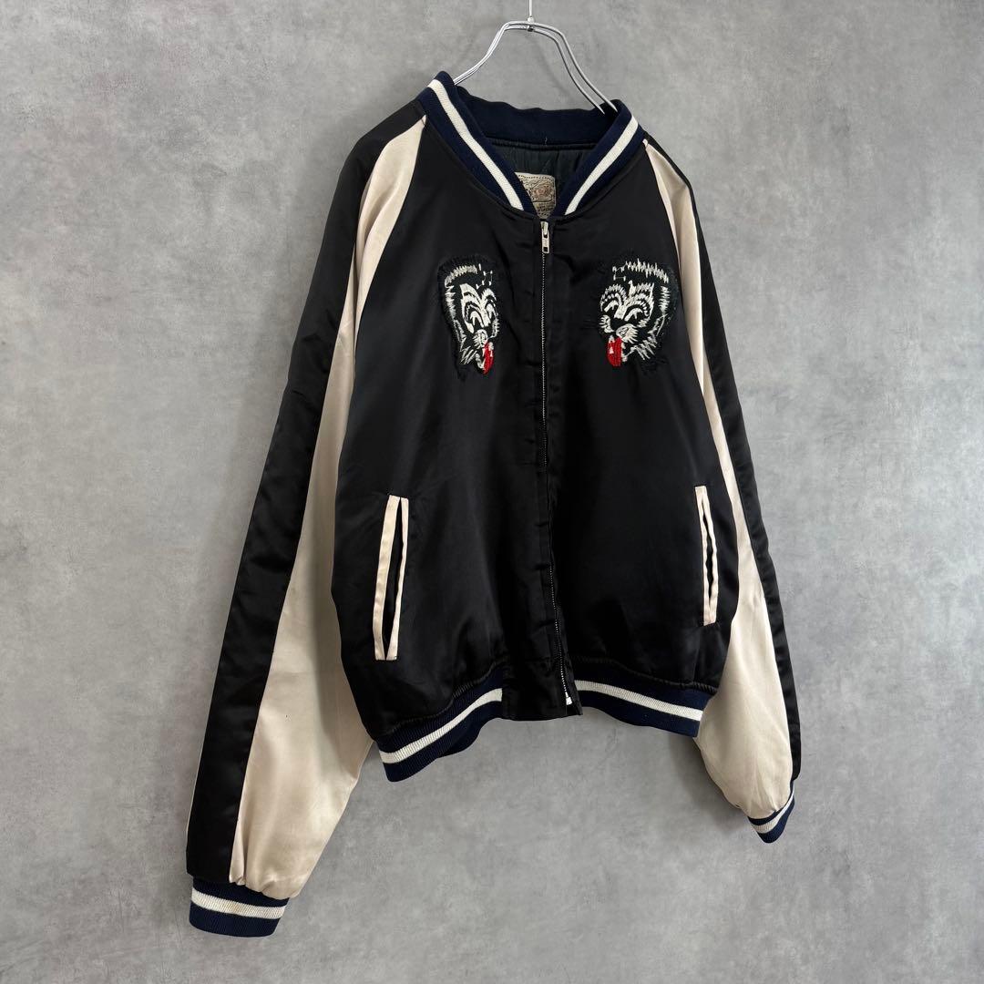 希少80s MEX TEX Stray Cats ストレイキャツ スカジャン L