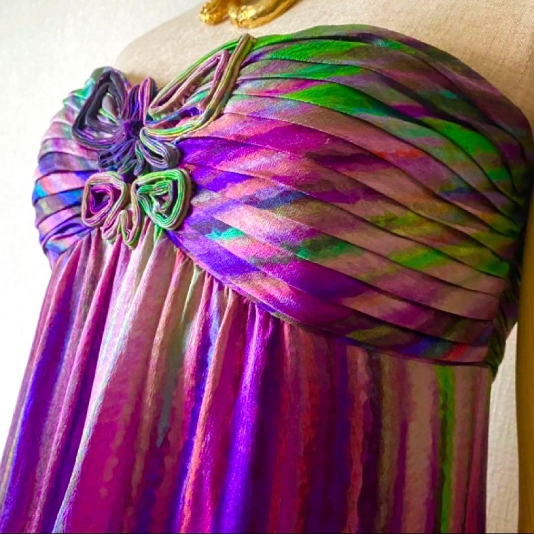 極美品✨◆BCBGMAXAZRIA◆30万 シルク100%マキシドレスワンピース