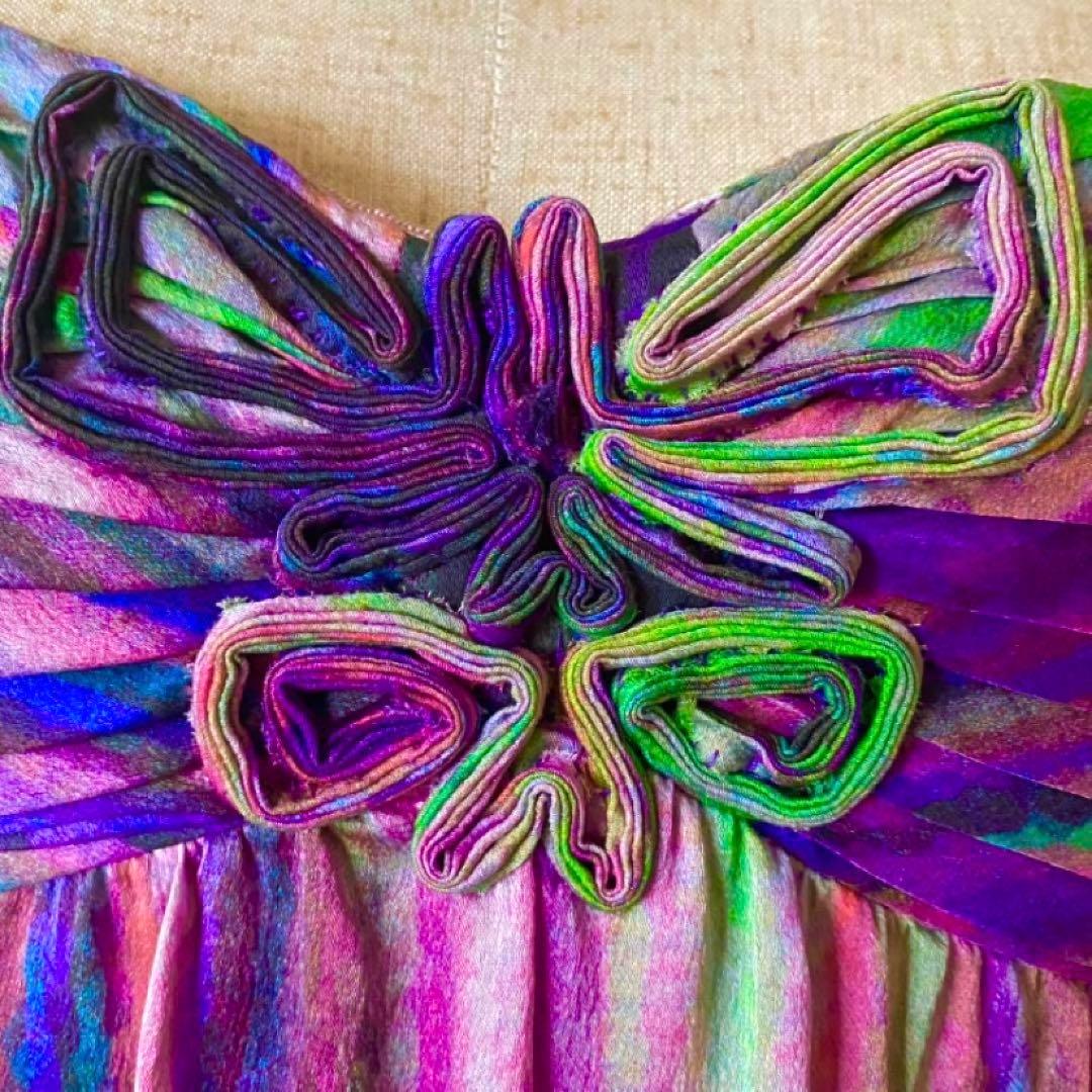 極美品✨◆BCBGMAXAZRIA◆30万 シルク100%マキシドレスワンピース