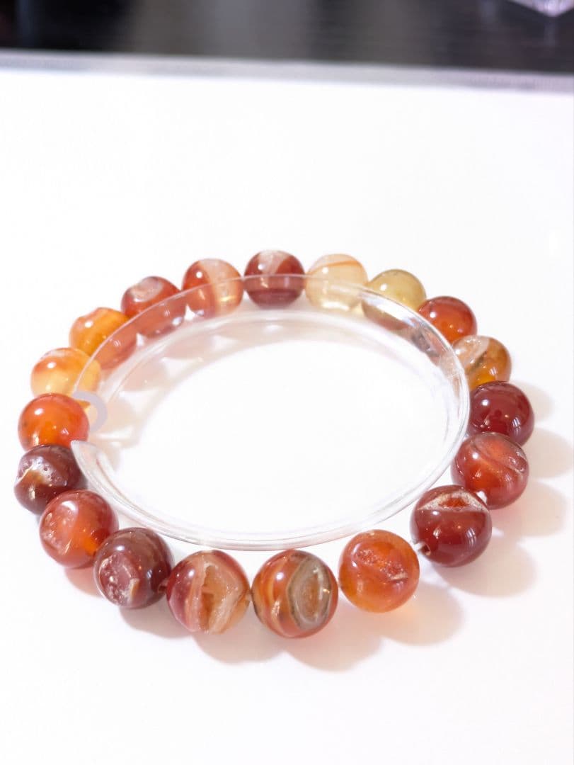 高品質 笑口アメジスト、レッドメノウブレスレットのセット