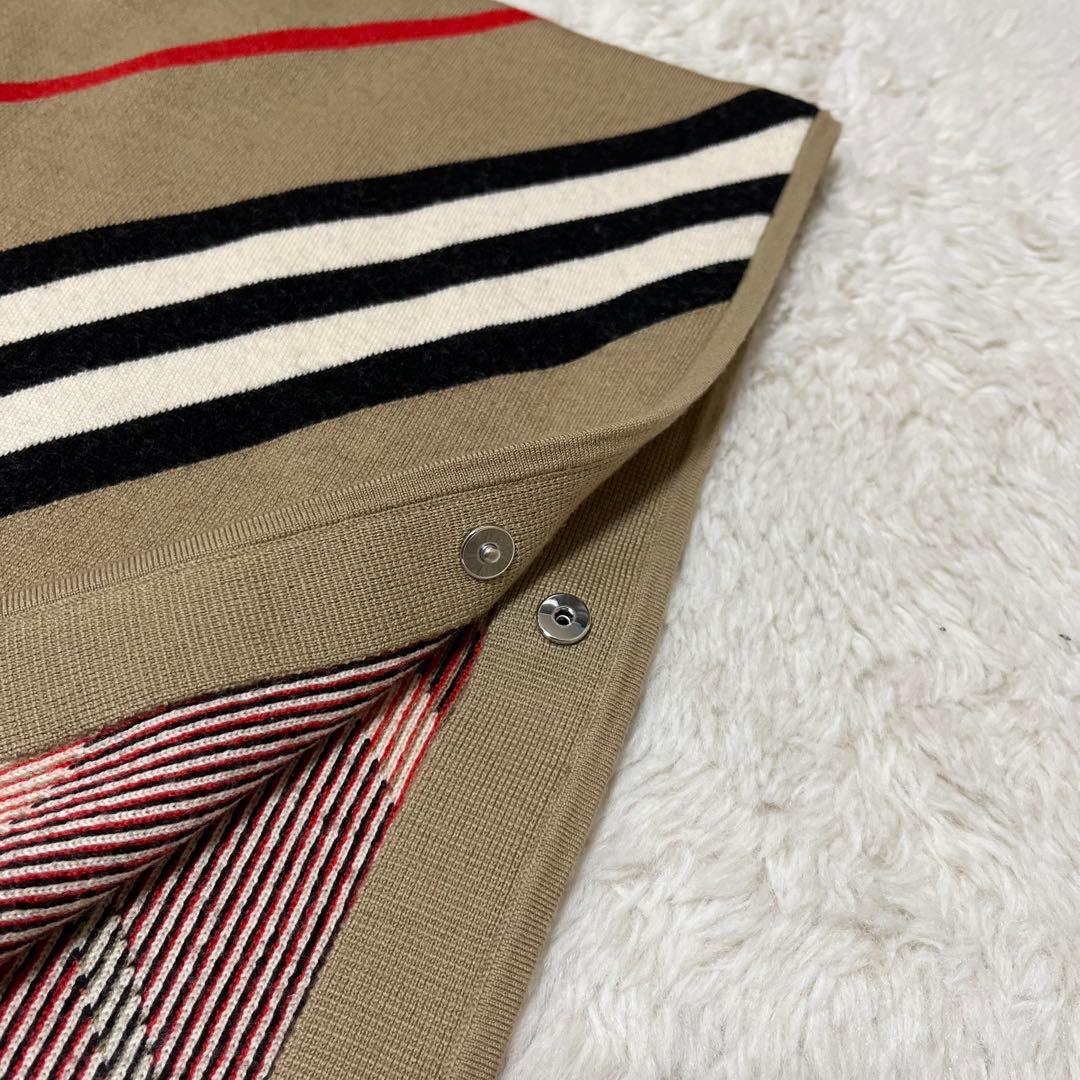 美品　現行　BURBERRY ポンチョ　ケープ　ニット　ノバカラー　キッズ　L