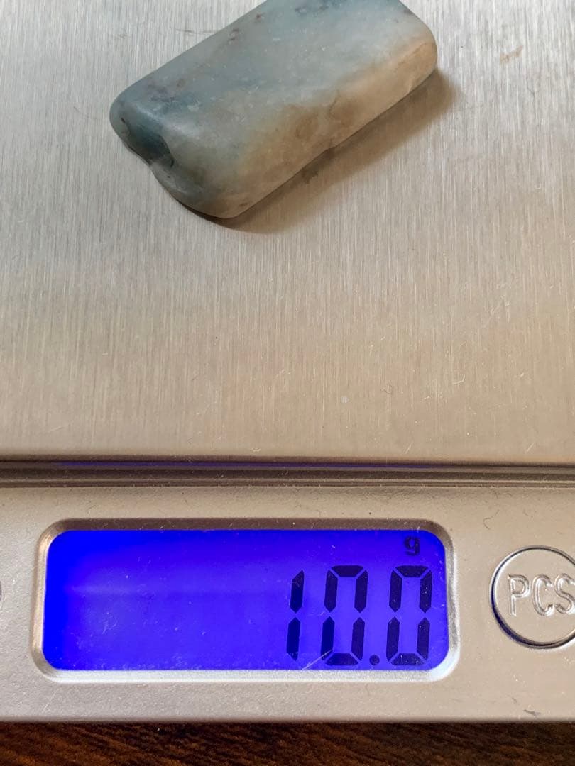 宝石質　糸魚川入りコン沢青翡翠　10g 原石　青ひすい　水石　根付　国産鉱物標本