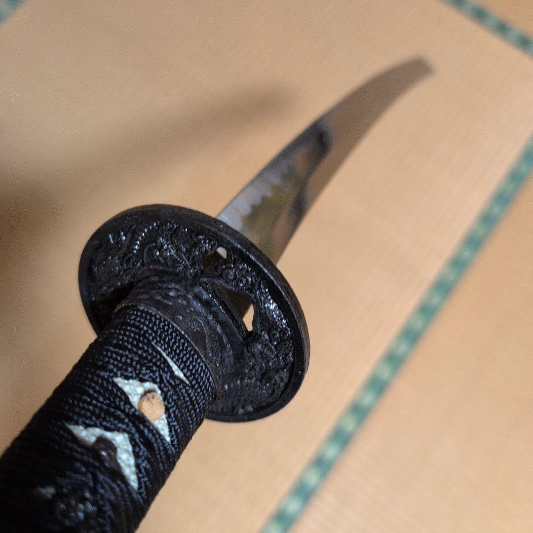 模造刀 (黒石目拵え) 打刀＋脇差し＝二振りセット＋刀掛け台　✰フルセット✰