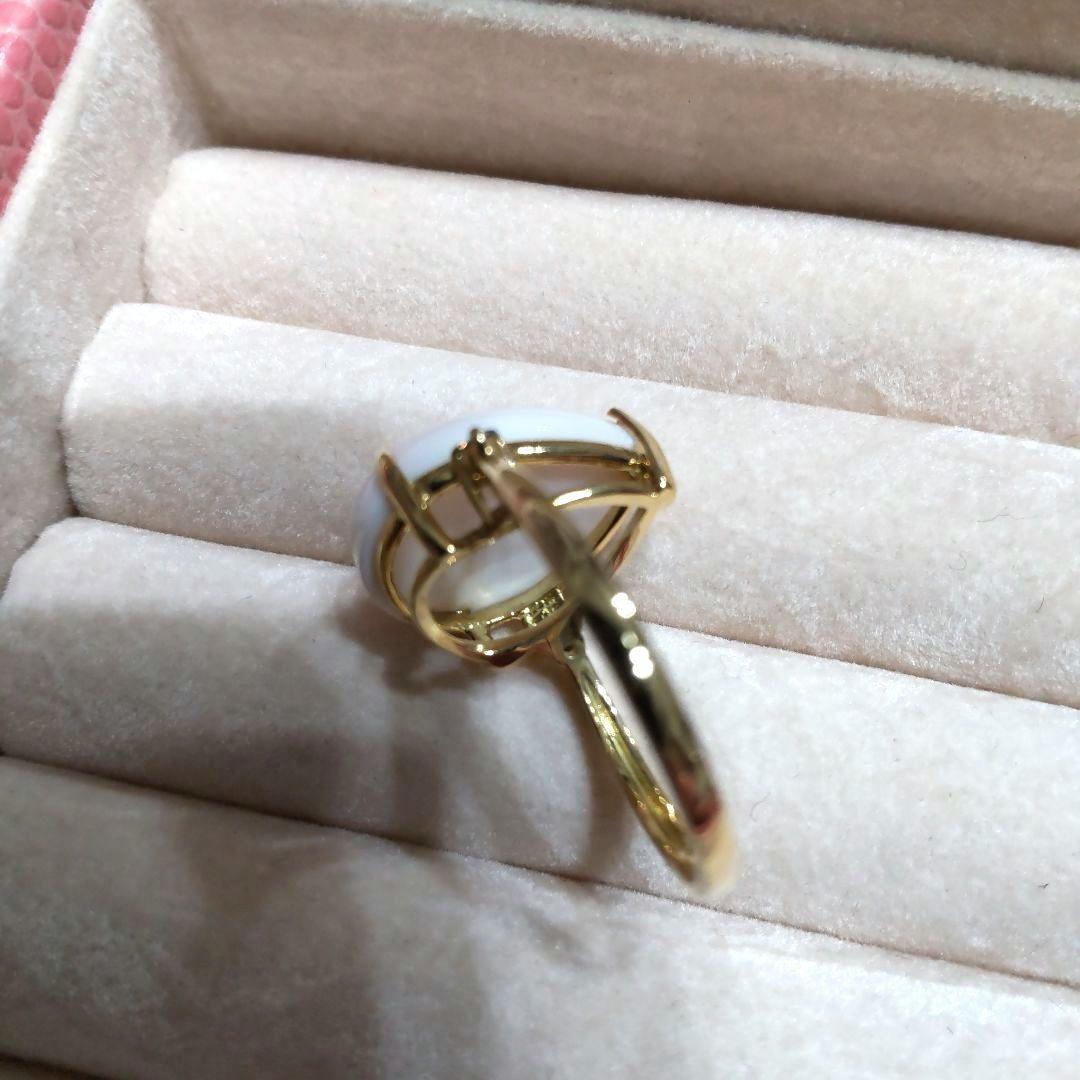 【未使用】ＧＳＴＶ Ｋ１８ ＹＧ コンクシェル リング