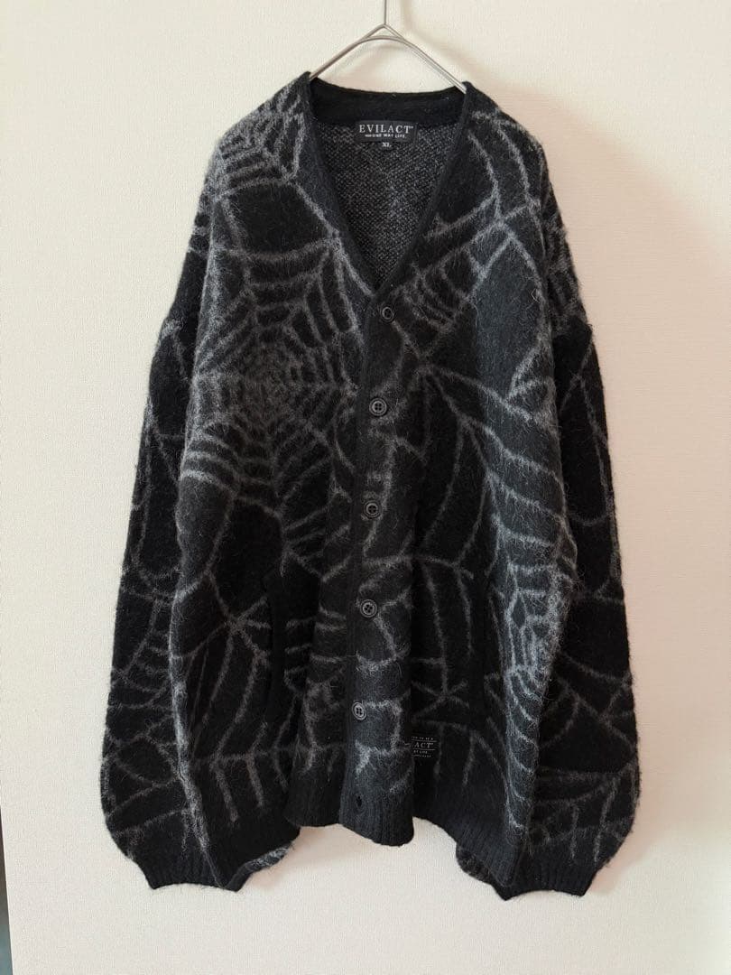 Evilact Spider Knit Cardigan イーヴルアクト　XL