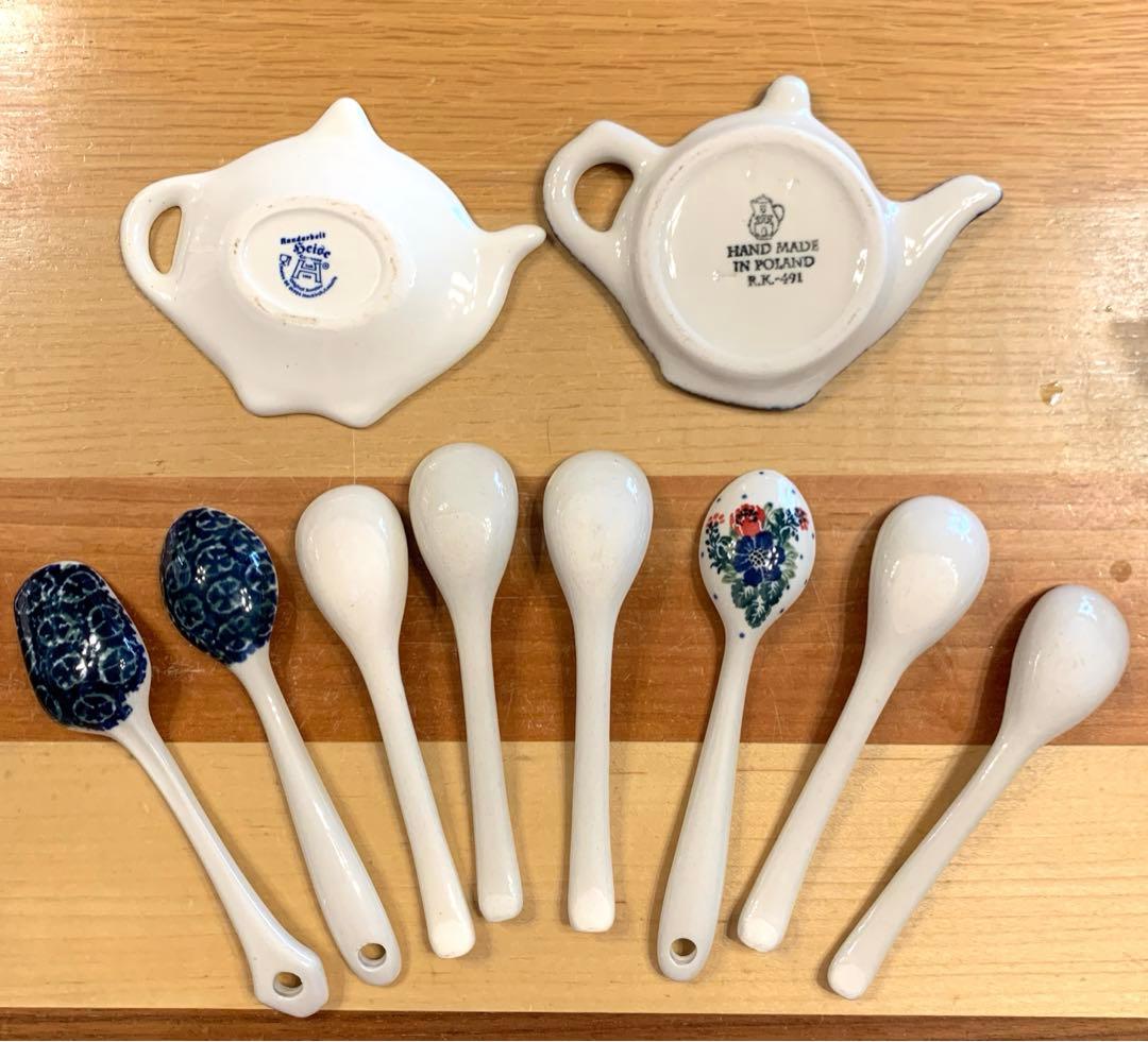 ポーリッシュ陶磁器スプーン ティーバックレスト