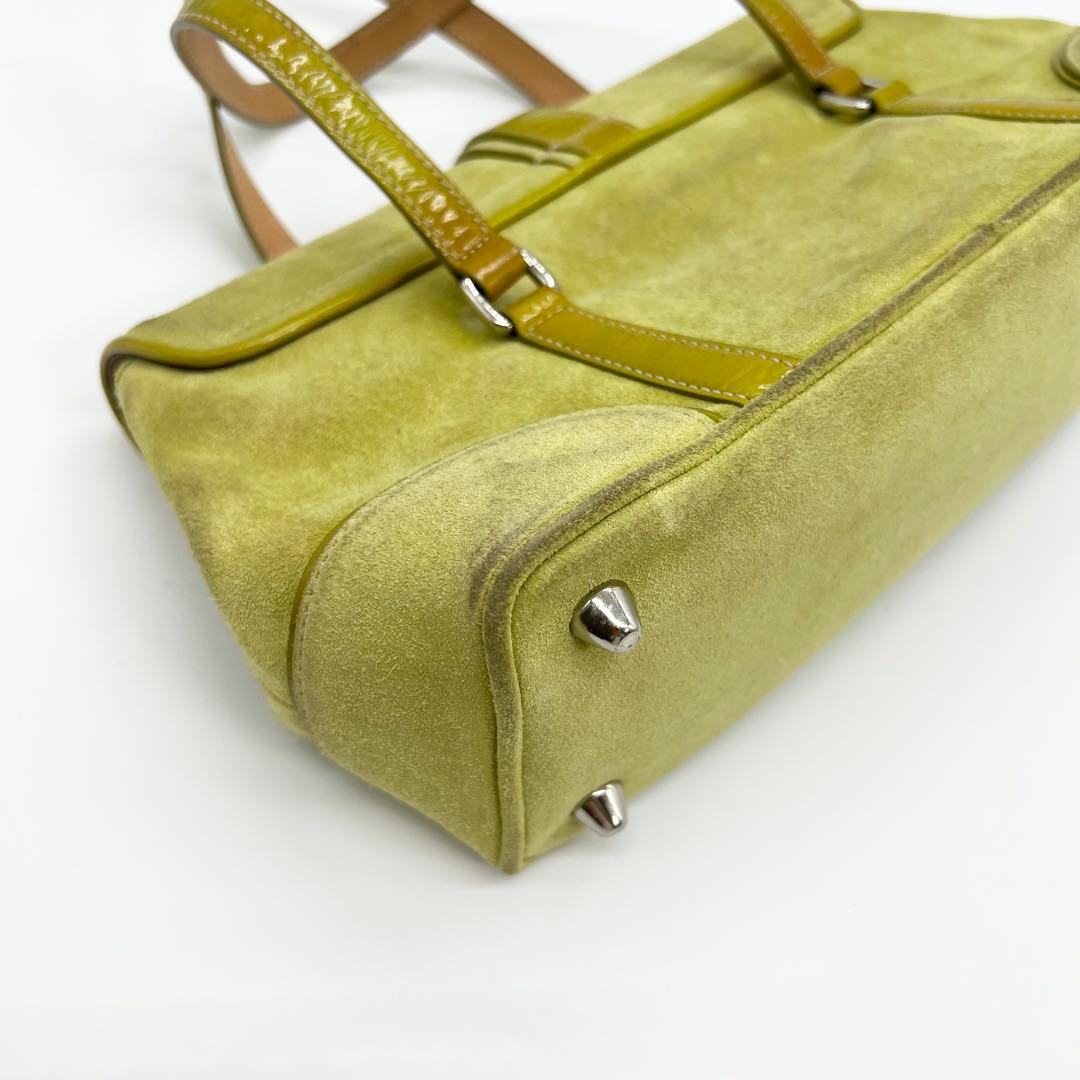 バッグ Coach Tote Bag Soho Suede Yellow-Green