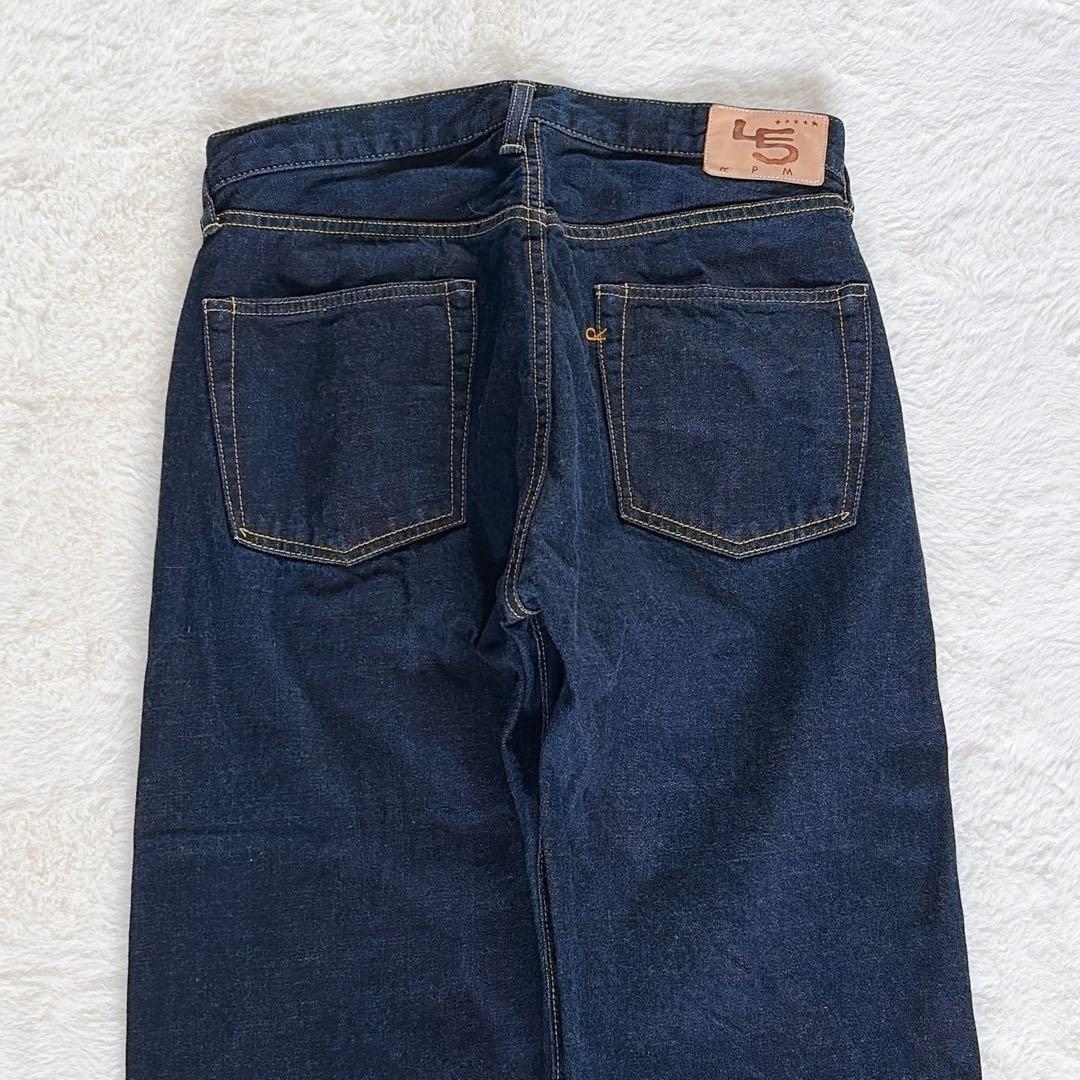 美品【45R】再び6.5空比古比女 デニムパンツ セルビッジ ボタンフライ 30