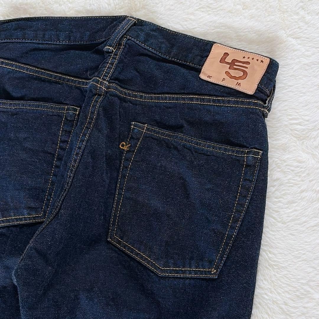 美品【45R】再び6.5空比古比女 デニムパンツ セルビッジ ボタンフライ 30