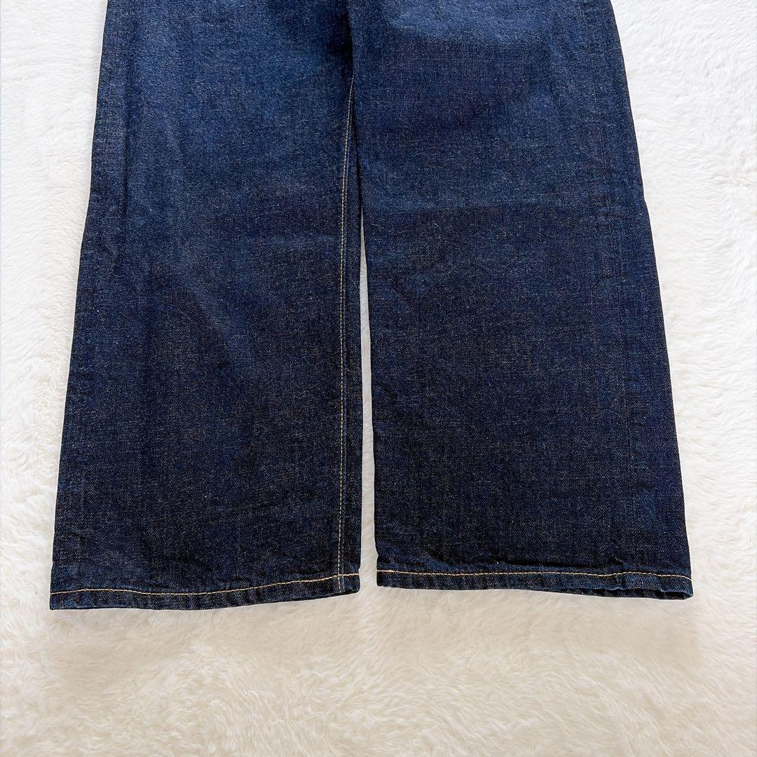 美品【45R】再び6.5空比古比女 デニムパンツ セルビッジ ボタンフライ 30