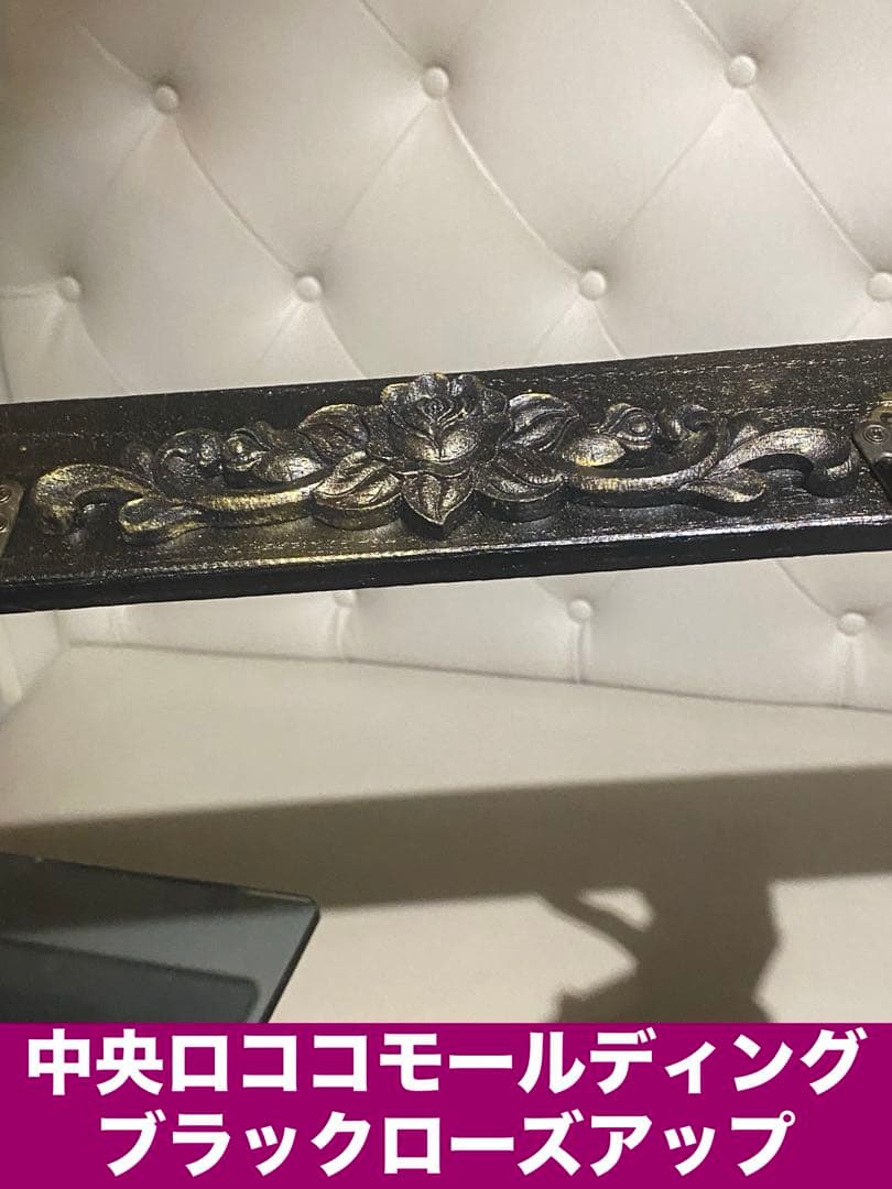 百合紋章♦️ローズ♦️ゴシック♦️壁掛け ４連ハンガーラック♦️小物掛け付♦️未使用♦️桐材