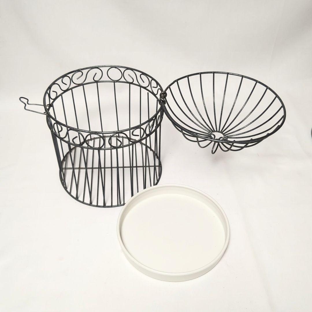 アンティーク調 鉄製　鳥かご　スタンド　セット