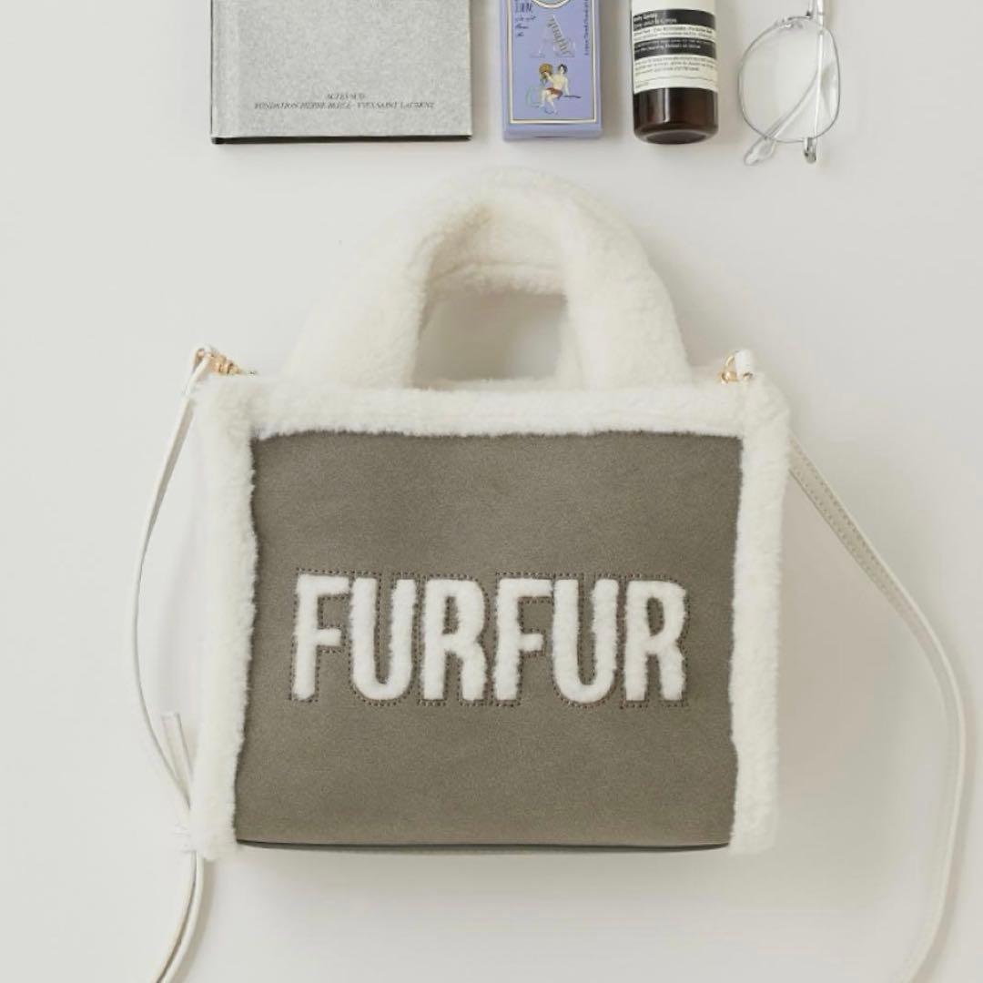 FURFUR ムートンロゴトートバッグ