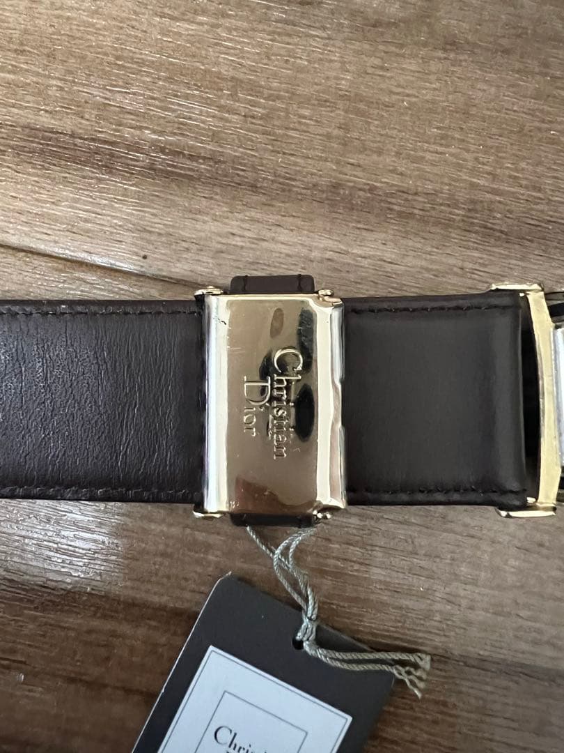 Christian Dior ブラウンレザーベルト