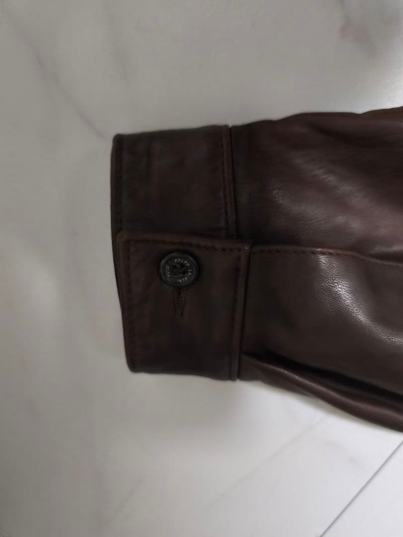 90s ポロラルフローレン スウィングトップ ラムレザー 羊革 M ジャケット