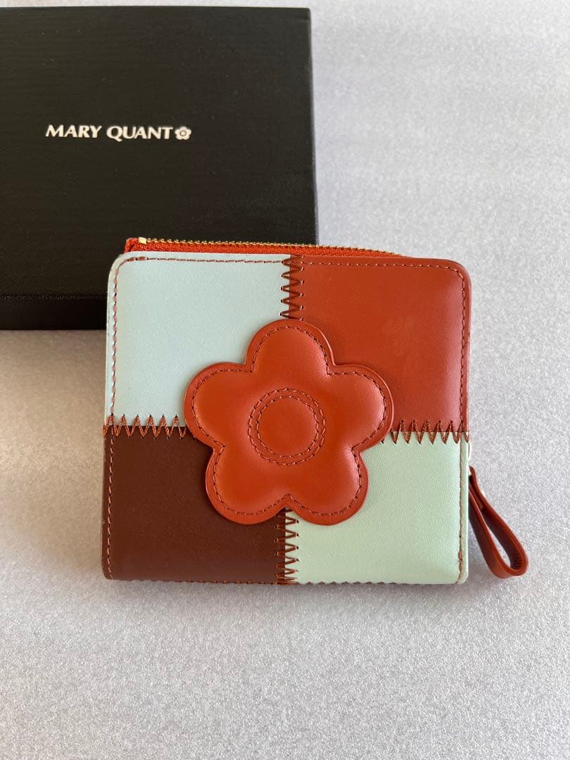 【希少品】MARY QUANT パッチワーク ウォレット 二つ折り財布 未使用品