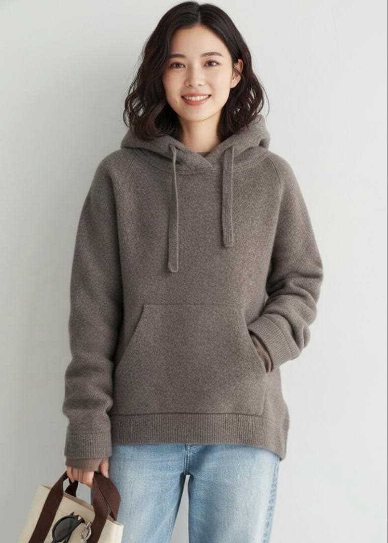 美品・完売品✨ドゥーズィエムクラス　Knitted フーディー　ニット　ブラウン