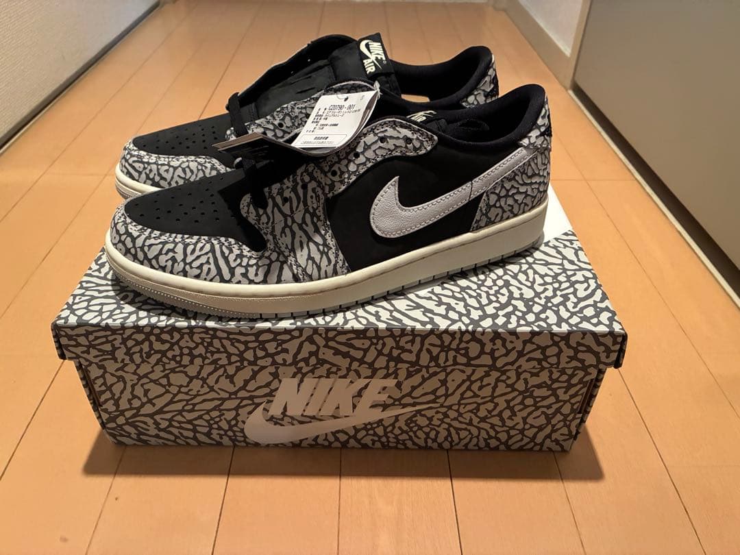 シューズ(男性用) Air Jordan 1 Retro Low Black Cement