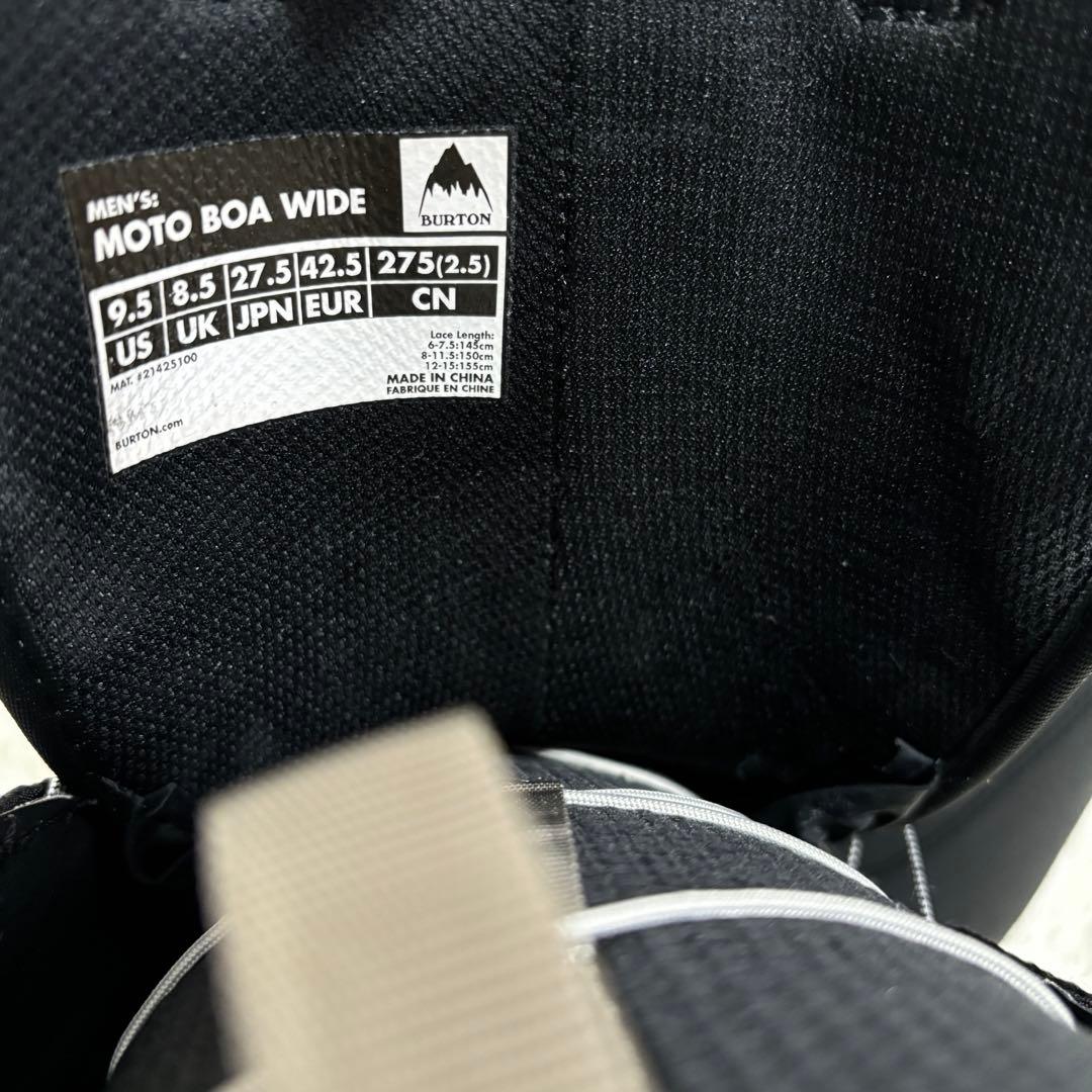 美品✨ Burtonバートン MOTO BOA WIDE ブラック　27.5cm