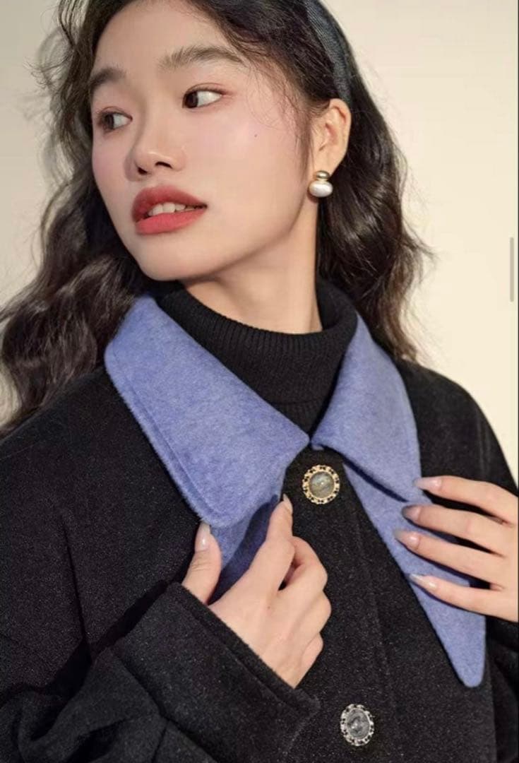 リボンカラーコート Sサイズ シンプル 綺麗 イイ女 冬アウター