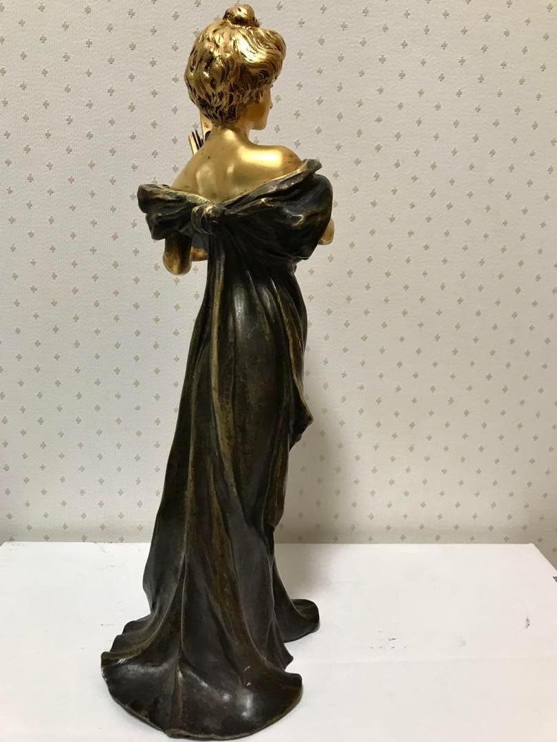 アンティーク アールヌーボー E.WANTE (1872-1960) ブロンズ像