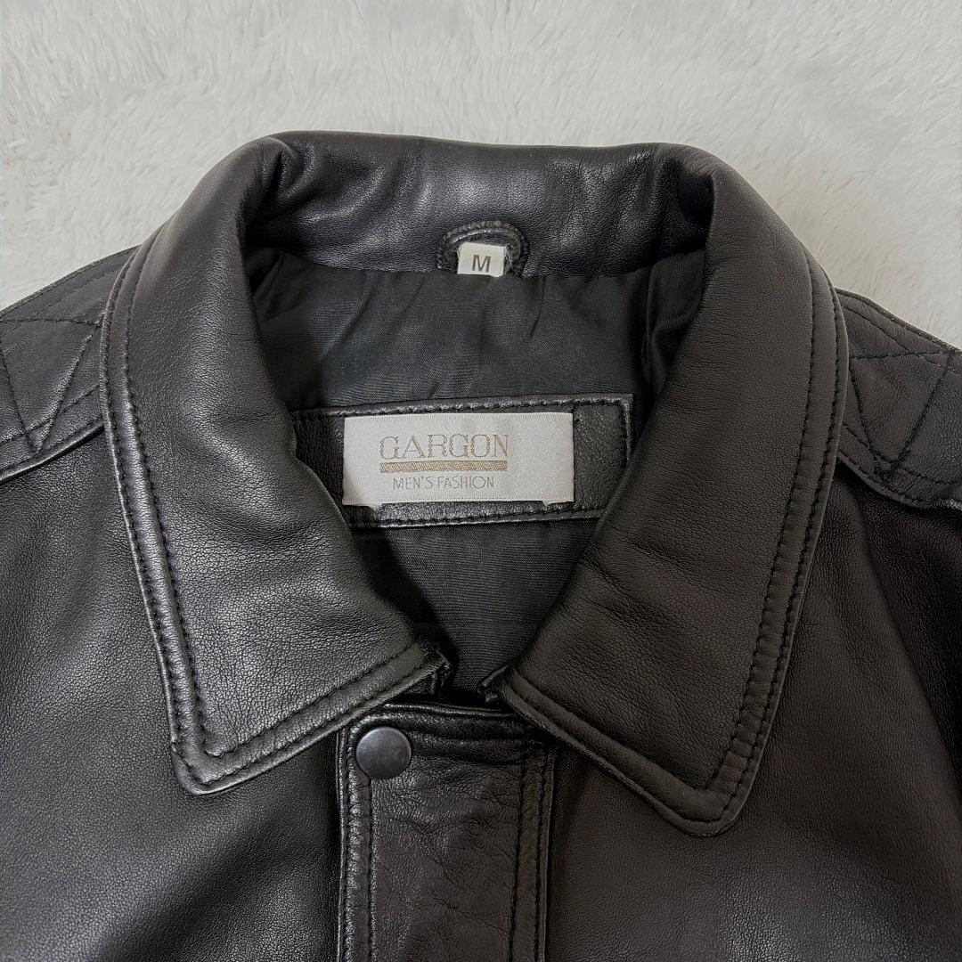 【希少】 Leather Jacket 黒 ライダース レザー ベンチレーション