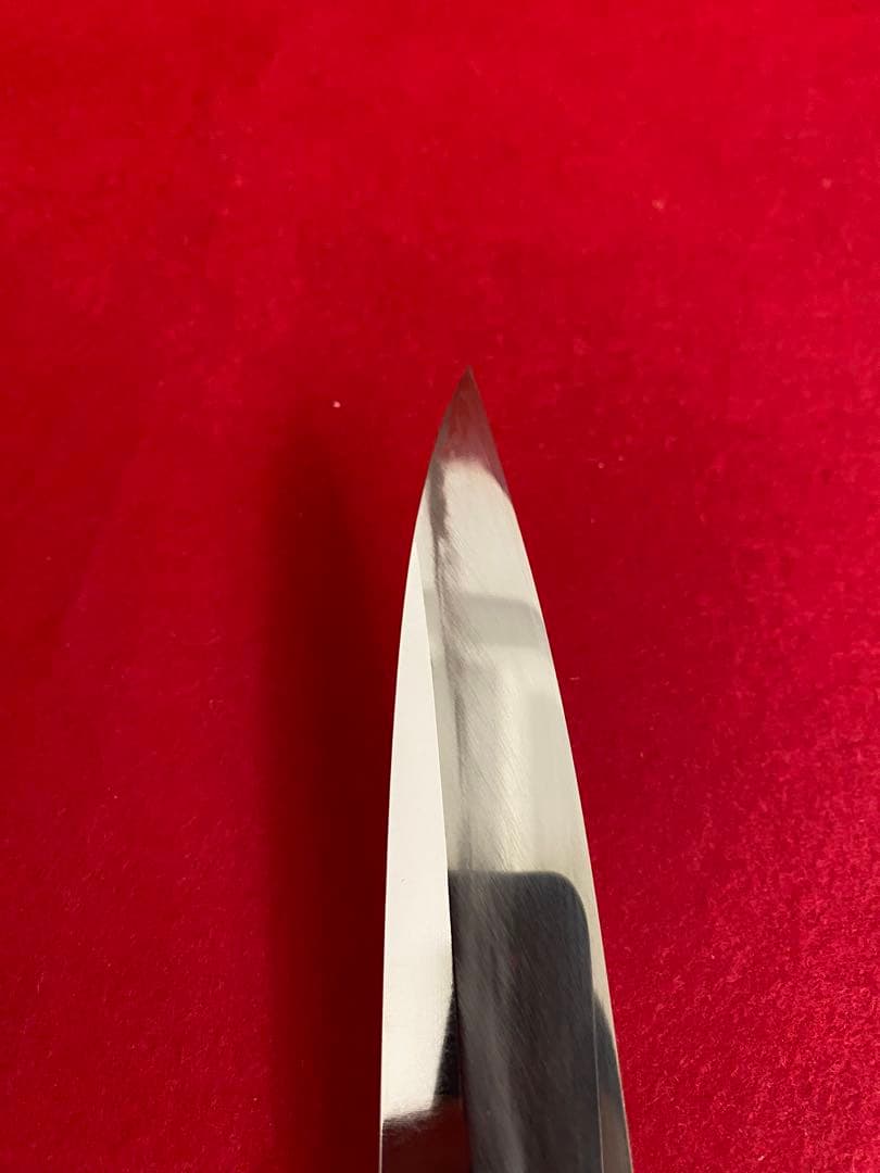 柳刃包丁 尺一　刺身包丁 鏡面仕上げ 黒檀黒水牛八角柄