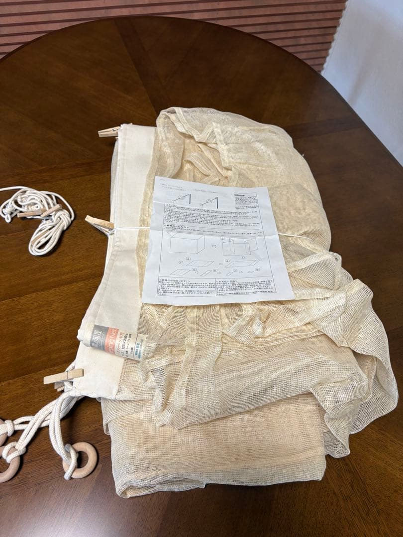 ルカ様用 ヘンプ　麻　からみ織り　蚊帳　ベッド用蚊帳　フレーム無し　菊屋