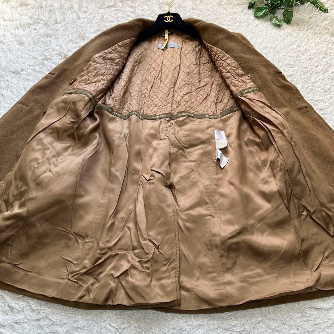 マックスマーラ カシミヤ アンゴラ ピーコート キャメル 42サイズ XL