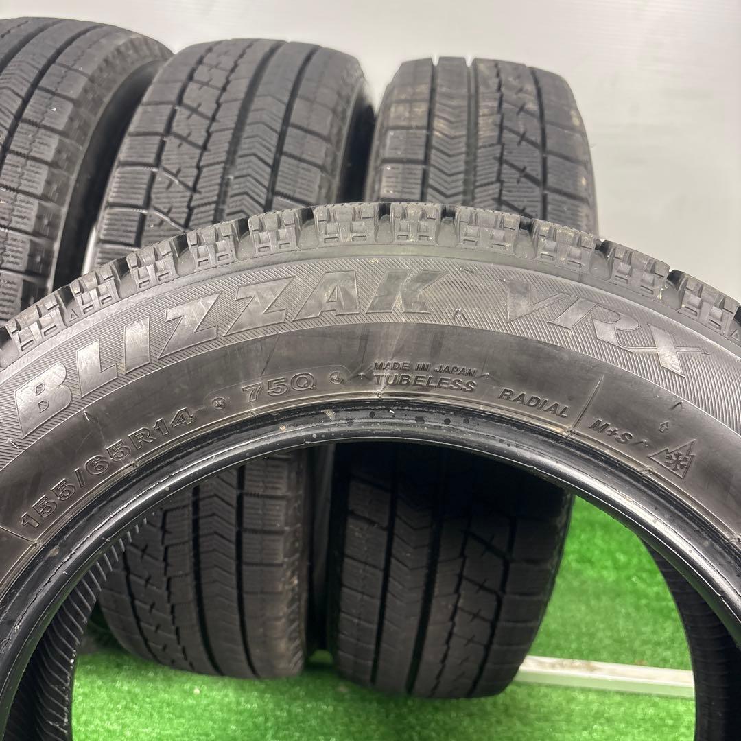 155/65R14 ブリヂストン VRX 4本 送料無料 冬タイヤ T1745