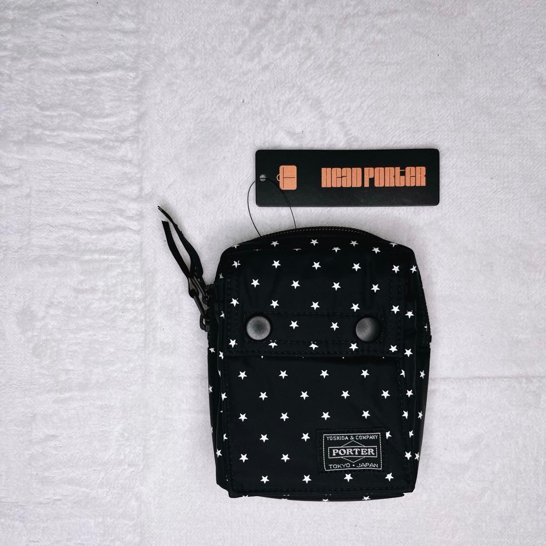 (極美品) HEAD PORTER スター柄　ショルダーバッグ　カメラ収納