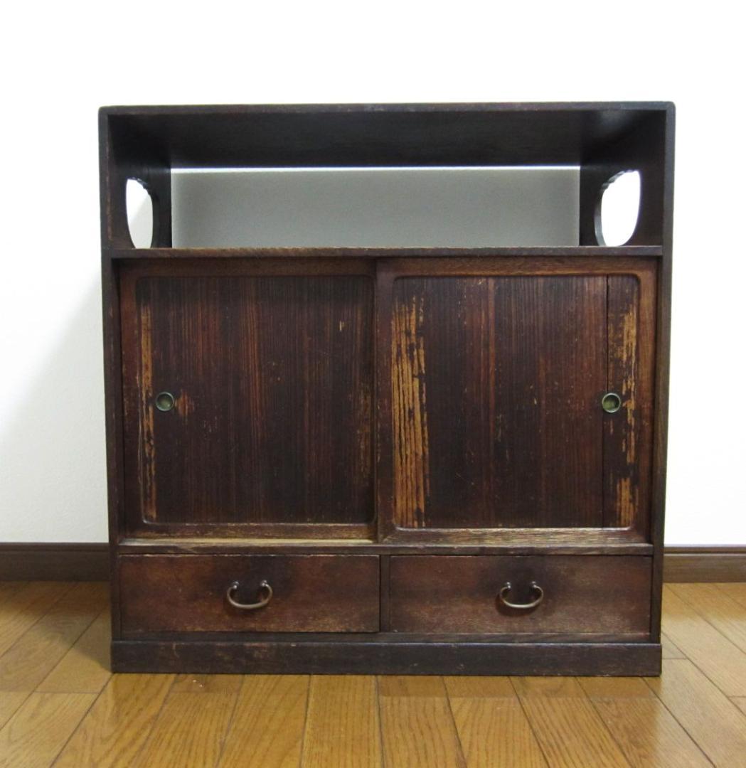 アンティーク 木製棚 茶棚 飾り棚 昭和初期～もっと古いかも？ レトロ