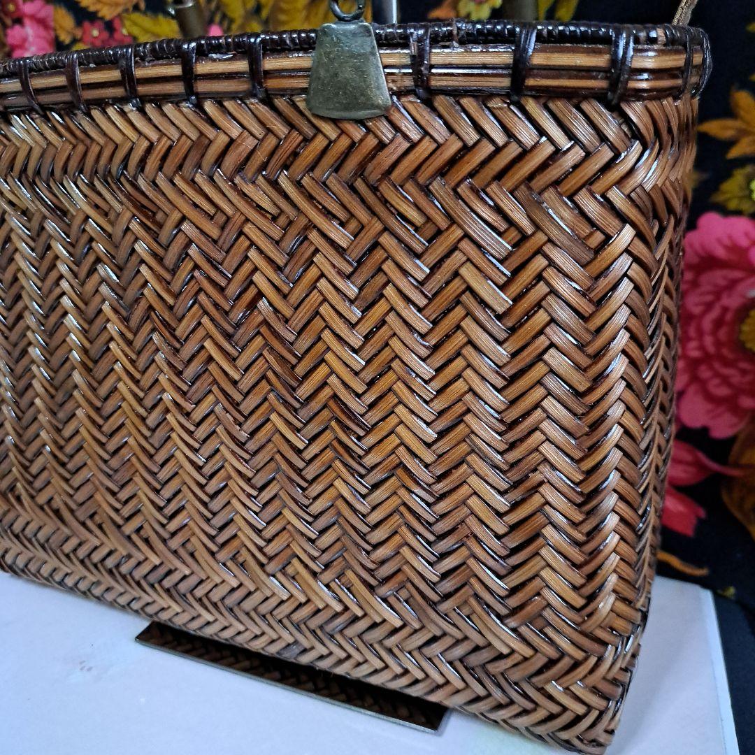 ハンドメイド 籐 籐バッグ かごバッグ ハンドバッグ