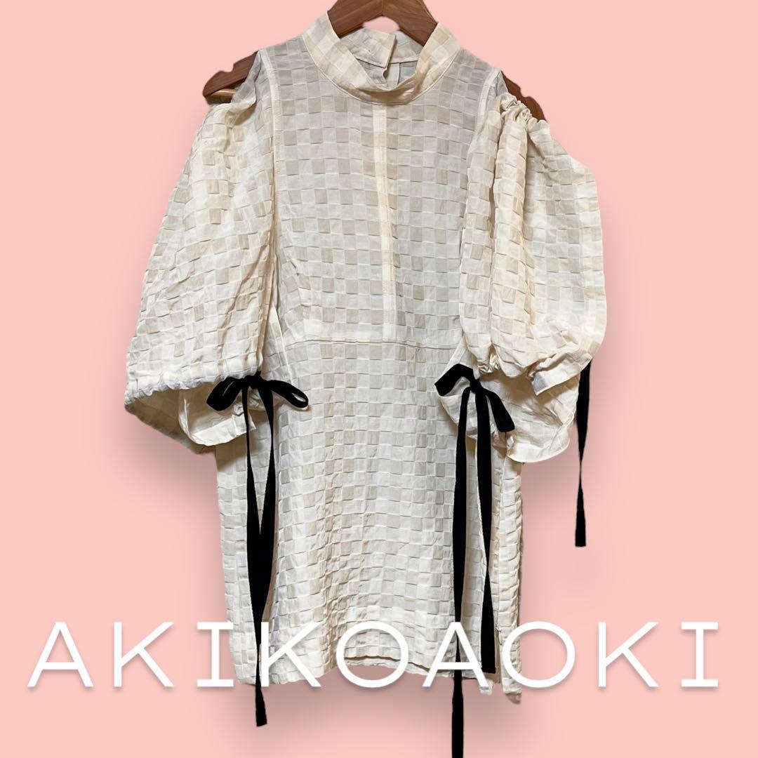 ブラウス｜チェック＆リボン【AKIKOAOKI】