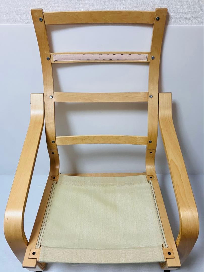 IKEA イケア POÄNG ポエング チェア＋オットマン セット 木製フレーム