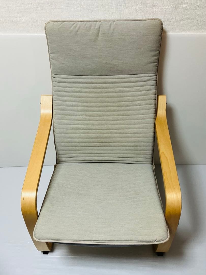 IKEA イケア POÄNG ポエング チェア＋オットマン セット 木製フレーム