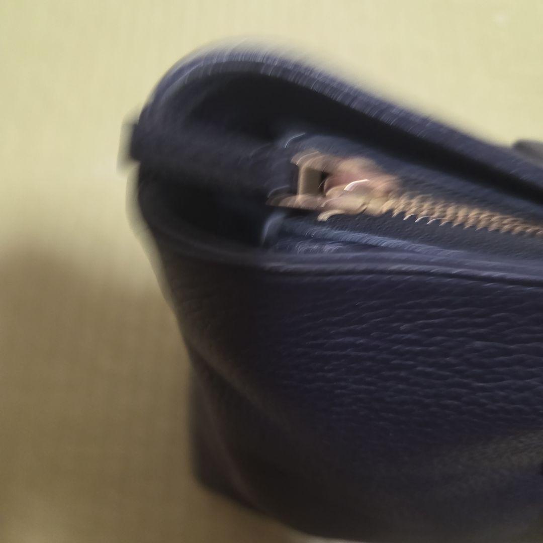 HushTag トートバック シボ革 レザー ネイビー A4 ビジネスバッグ