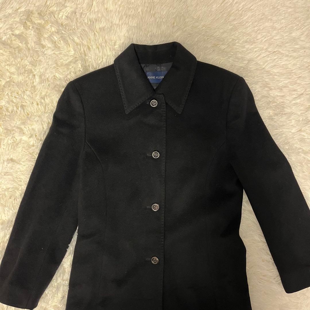 ANNE  II アンクライン　ロングコートカシミヤ100% 黒