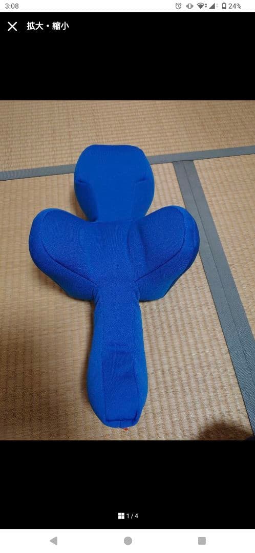 猫用クッション型おもちゃ（青・紫）