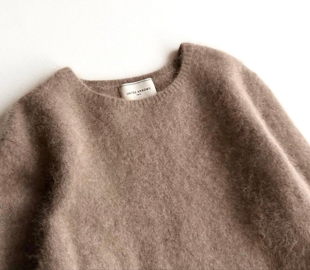 美品　ユナイテッドアローズUBCBファークルーネックニット ラクーン