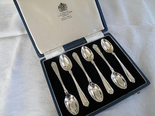 Mappin & Webb　純銀スターリングシルバー　デミタススプーン　６本