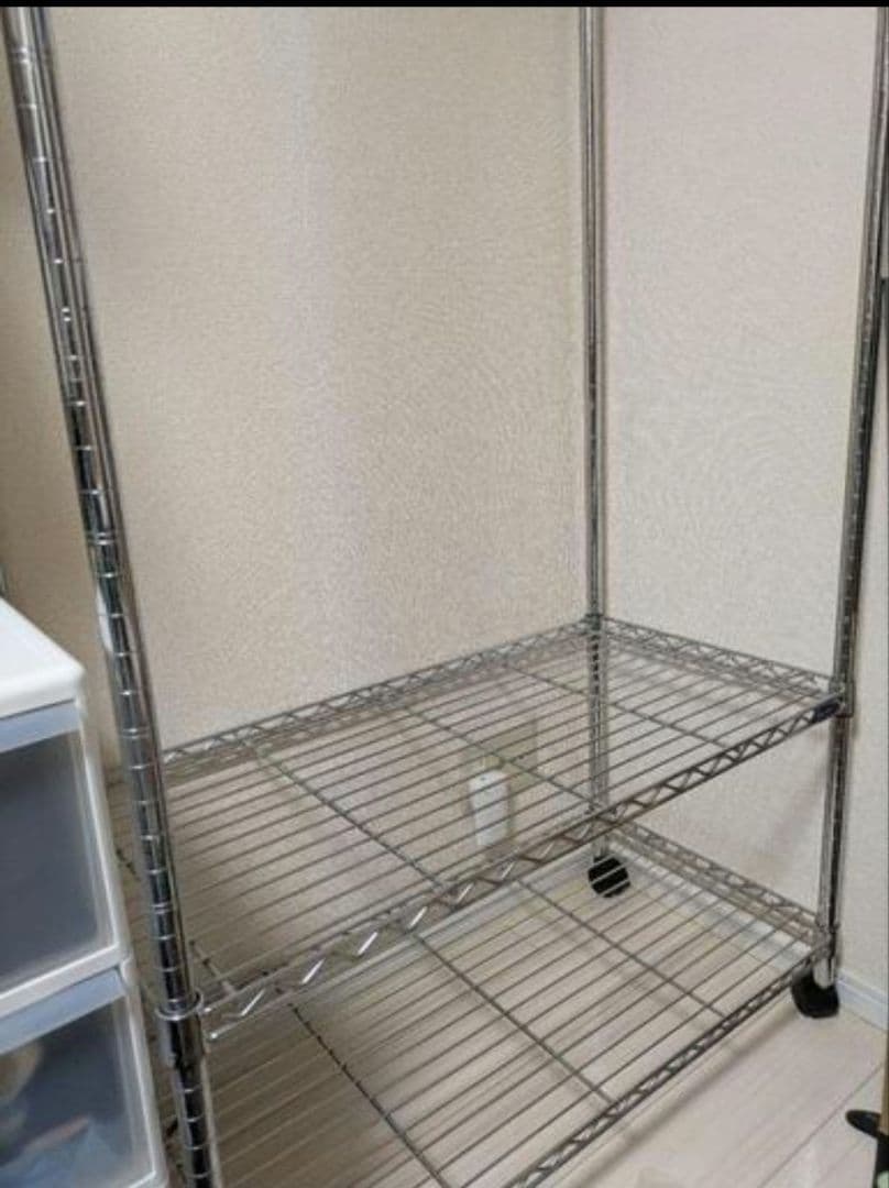 スチールラック 3段 シルバー キャスター付き