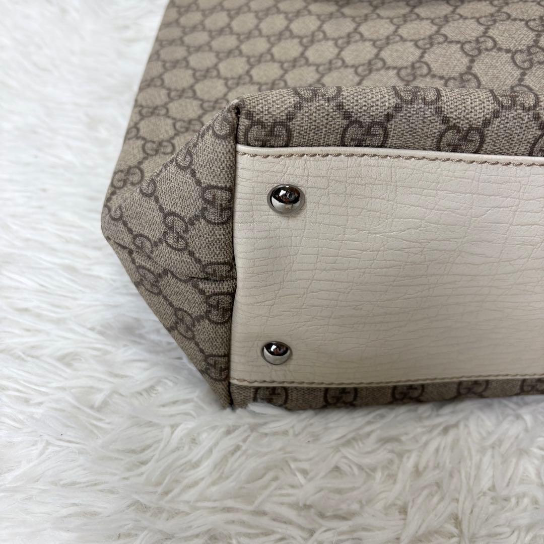 GUCCI グッチ GGスプリーム トートバッグ PVC アイボリー系