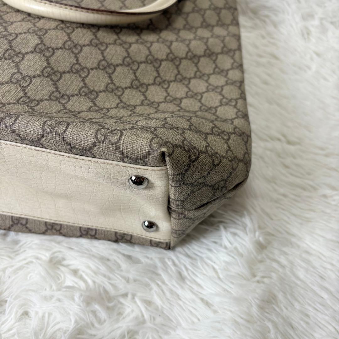 GUCCI グッチ GGスプリーム トートバッグ PVC アイボリー系