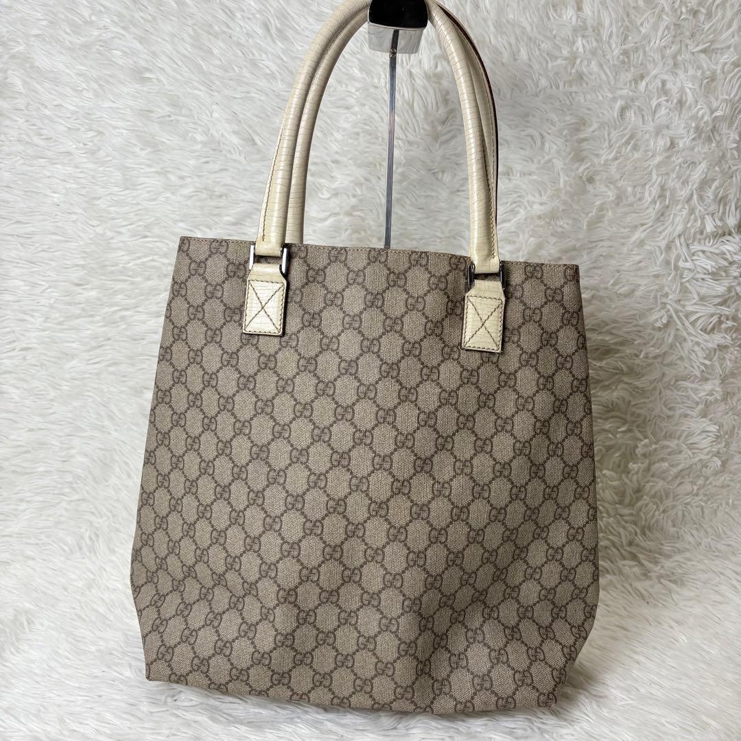 GUCCI グッチ GGスプリーム トートバッグ PVC アイボリー系