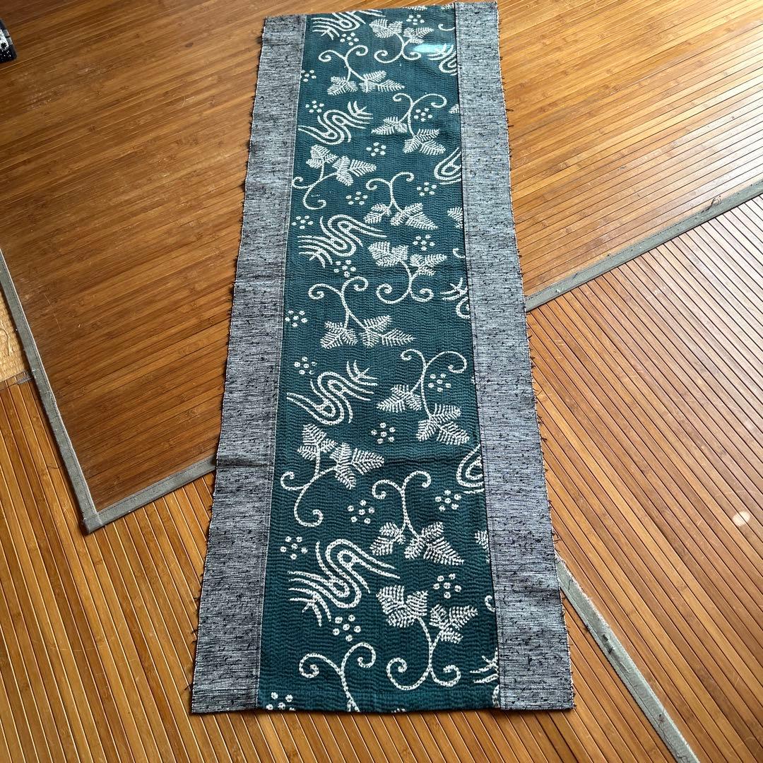 古布　藍染　刺し子布