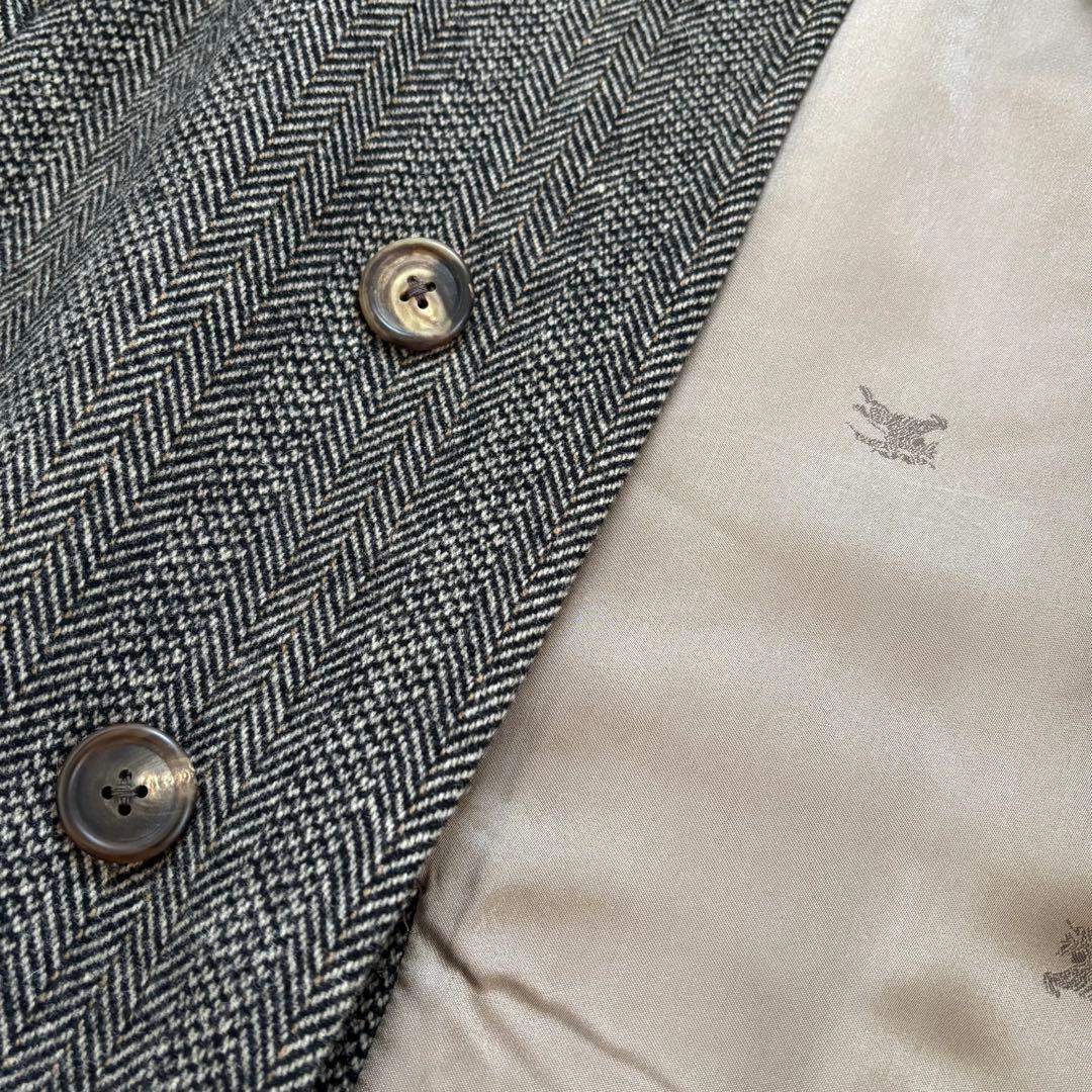 ⭐︎入手困難　バーバリー　ヘリンボーン　バルマカーンコート　カシミヤ　裏地総柄