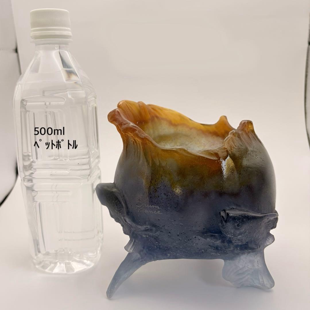 魚　ドーム　フランス　ガラス　クリスタル　ナンシー　水晶　フラワーベース　花瓶