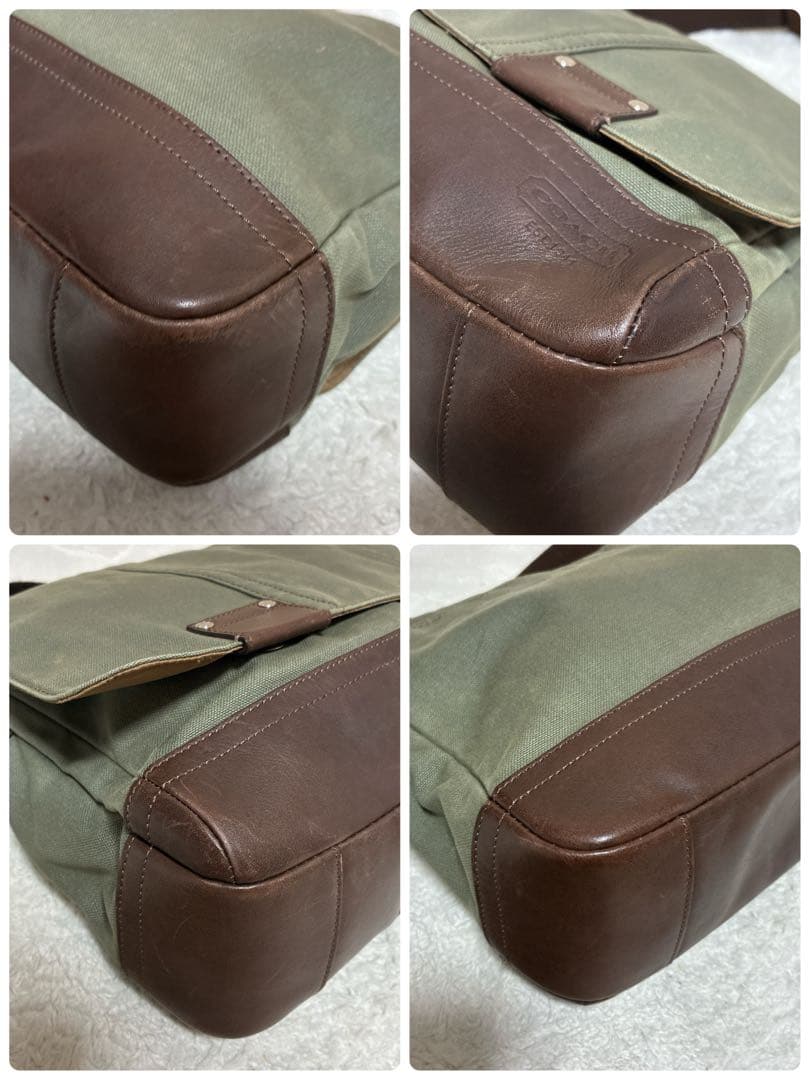 コーチ COACH メッセンジャーバッグ オリーブグリーン